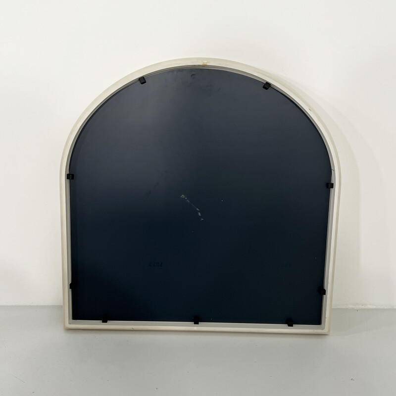 Vintage 4720 Spiegel mit weißem Rahmen von Anna Castelli Ferrieri für Kartell, 1980er Jahre