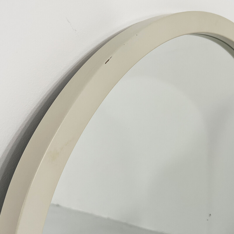 Specchio vintage 4720 con cornice bianca di Anna Castelli Ferrieri per Kartell, anni '80