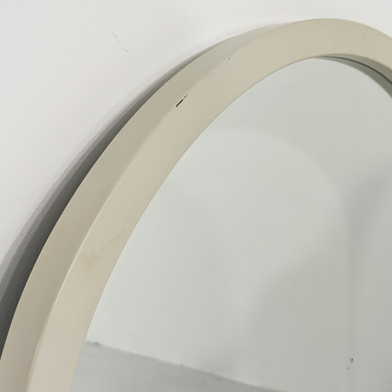 Vintage 4720 mirror with white frame by Anna Castelli Ferrieri for Kartell, 1980s