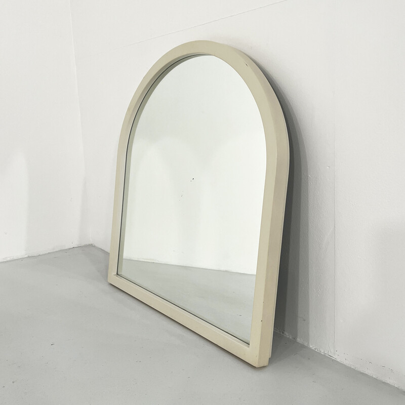 Espelho Vintage 4720 com moldura branca de Anna Castelli Ferrieri para Kartell, década de 1980