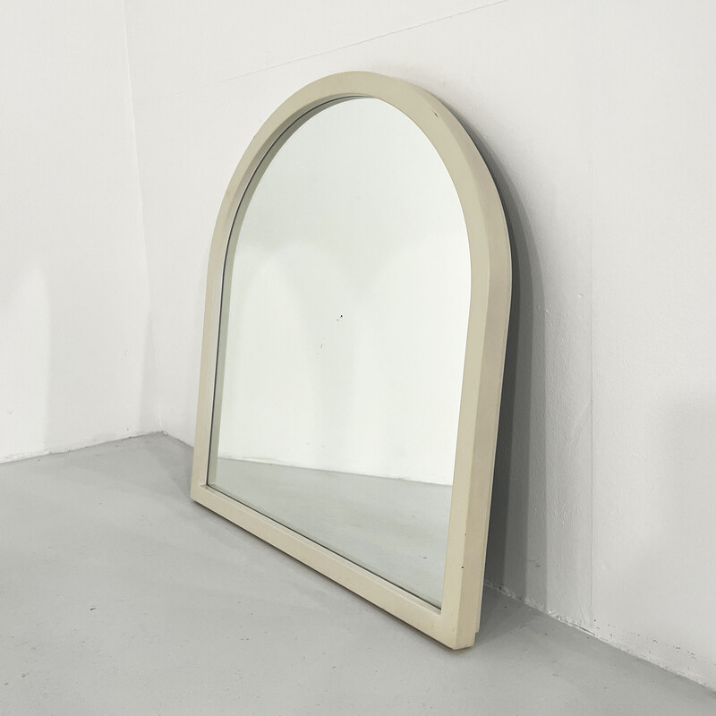 Vintage 4720 mirror with white frame by Anna Castelli Ferrieri for Kartell, 1980s