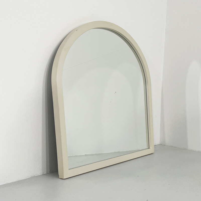 Vintage 4720 Spiegel mit weißem Rahmen von Anna Castelli Ferrieri für Kartell, 1980er Jahre