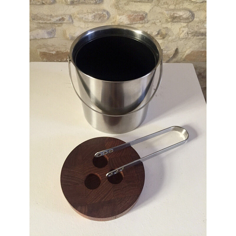 Vintage Eiskübel aus Teakholz von Arne Jacobsen für Stelton