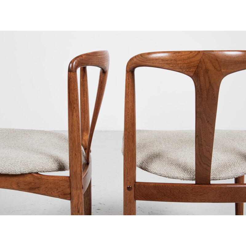 6 dänische Juliane-Stühle aus der Mitte des Jahrhunderts in Teakholz von Johannes Andersen für Uldum, 1960er Jahre