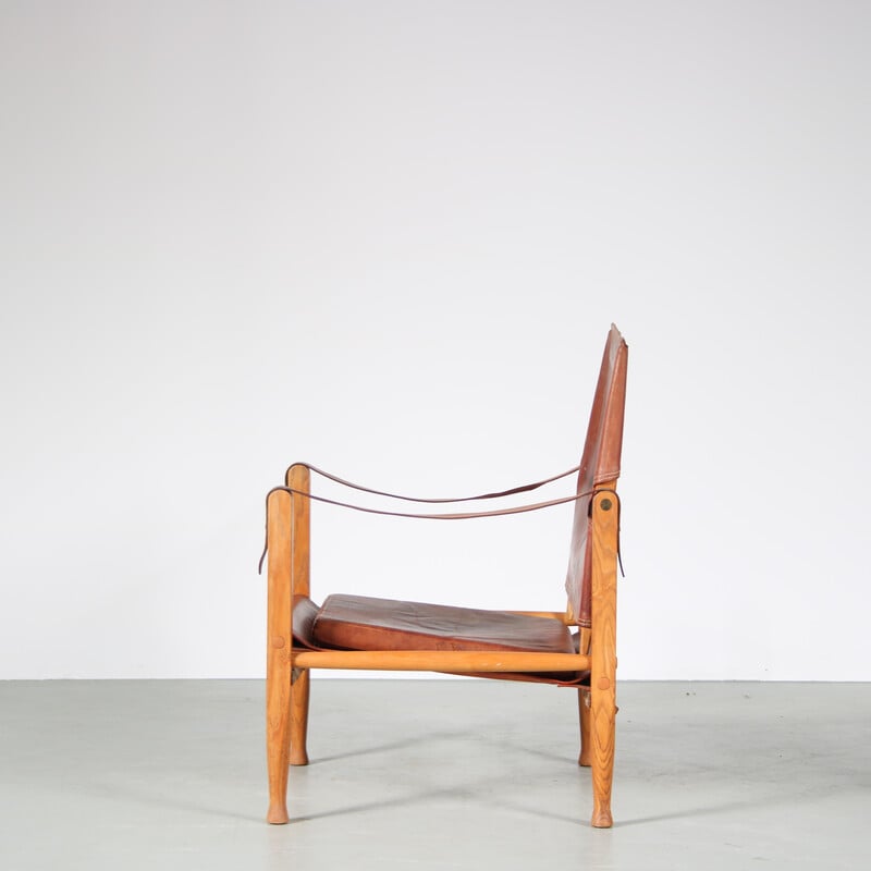 Vintage Safari armchair by Kaare Klinkt for Rud Rasmussen, Denmark 1950