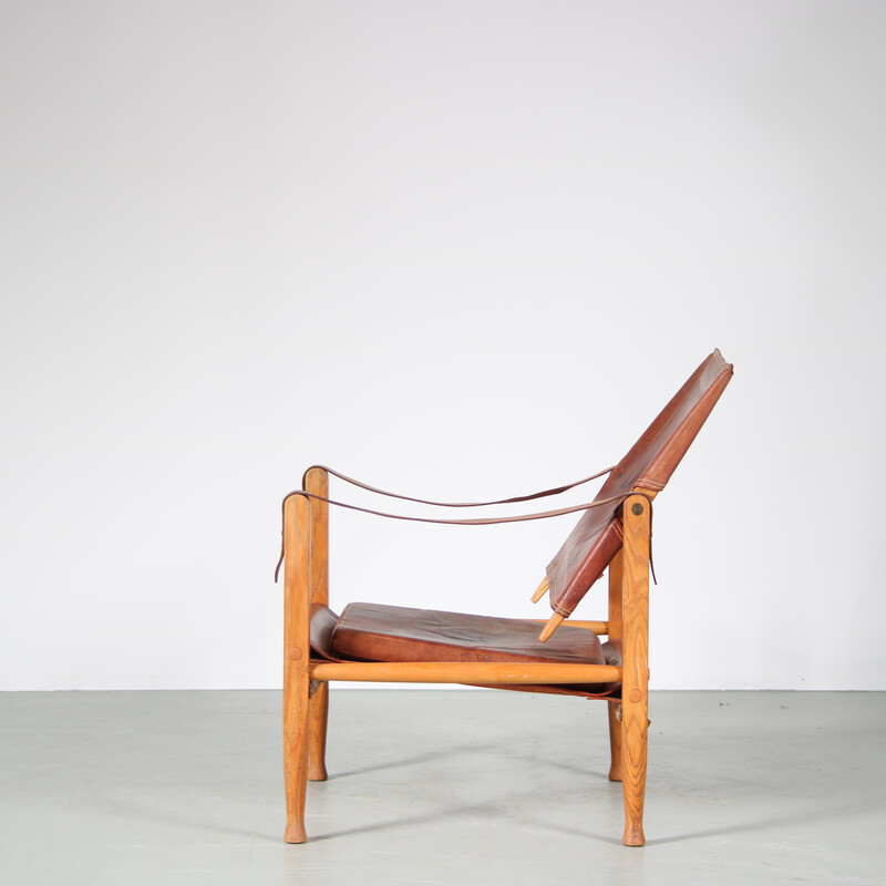 Vintage Safari armchair by Kaare Klinkt for Rud Rasmussen, Denmark 1950