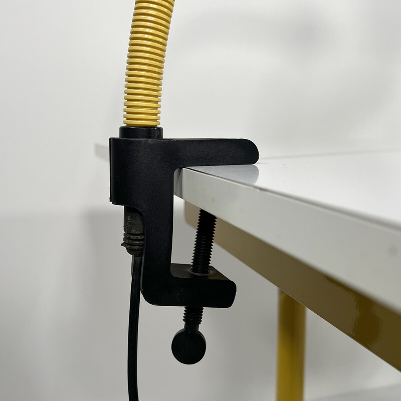 Vintage yellow Hebi desk lamp by Isao Hosoe for Valenti, 1970s