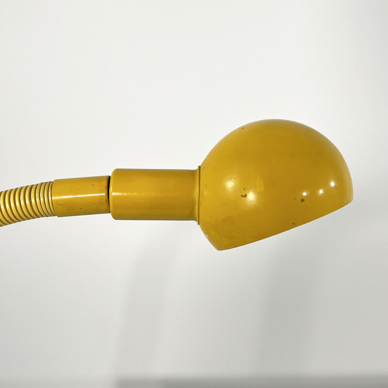 Vintage yellow Hebi desk lamp by Isao Hosoe for Valenti, 1970s