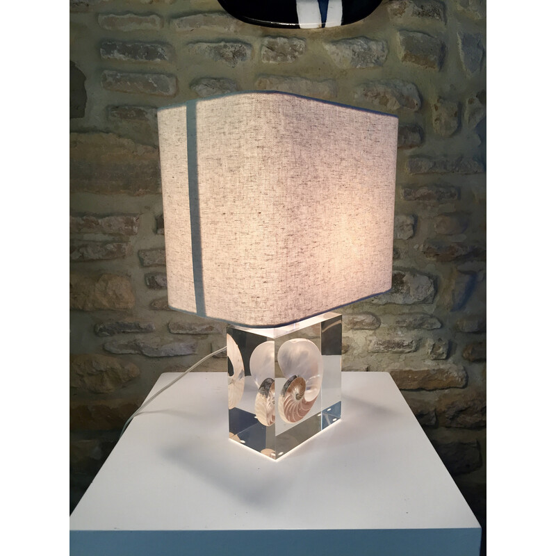 Vintage resin lamp by Pierre Giraudon