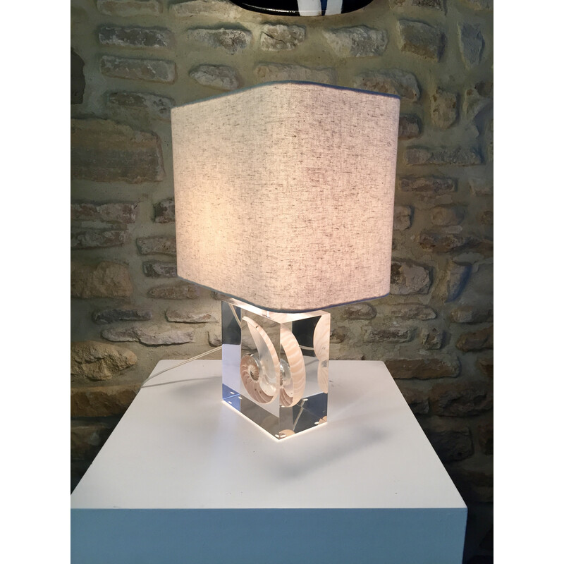 Vintage resin lamp by Pierre Giraudon