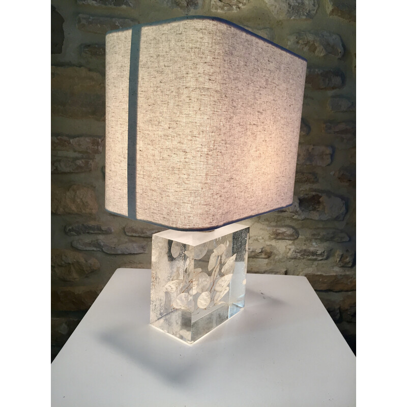 Vintage resin lamp by Pierre Giraudon