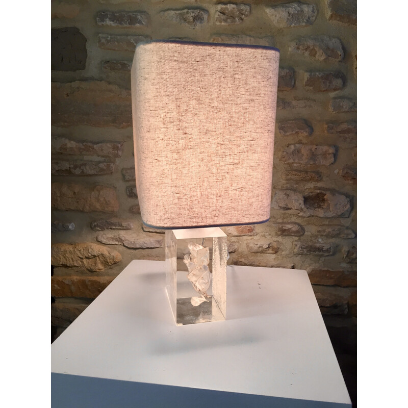 Vintage resin lamp by Pierre Giraudon