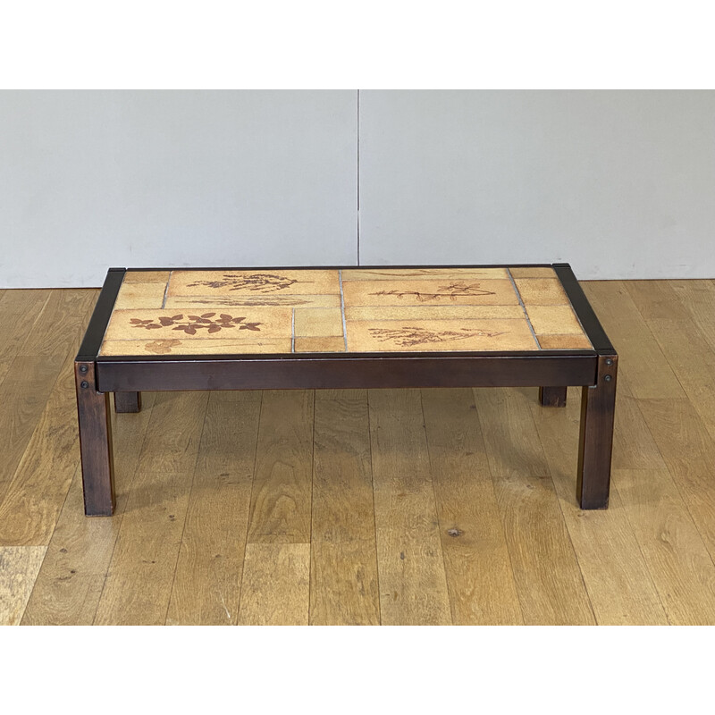 Pair of vintage ceramic coffee tables by Roger Capron, 1960-1970