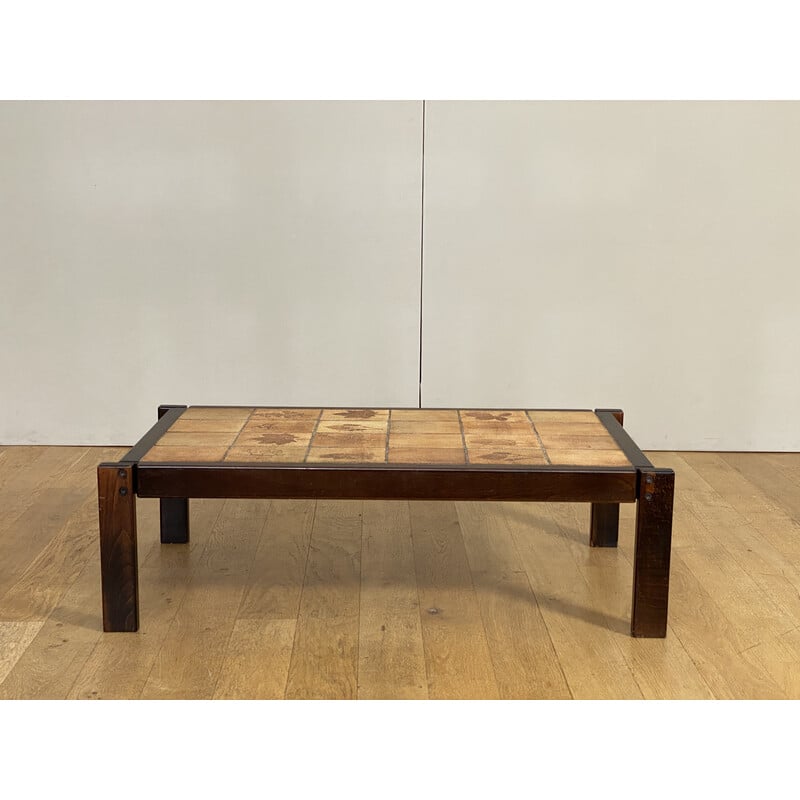 Paire de tables basse vintage en céramique de Roger Capron, 1960-1970
