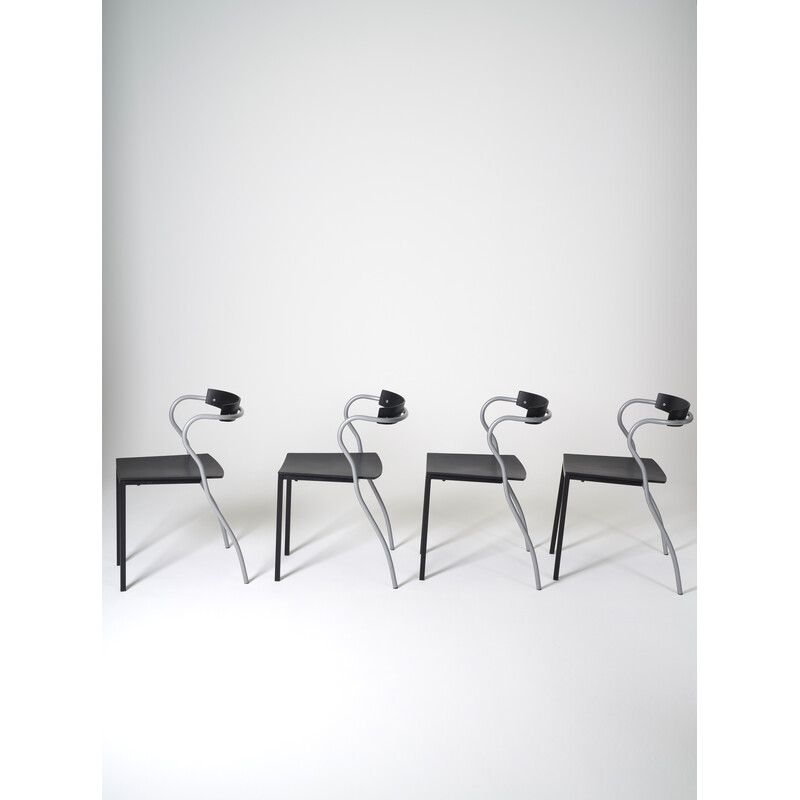 Set of 4 vintage Rio chairs by Pascal and Olivier Mourgue for Artenalo, 1990