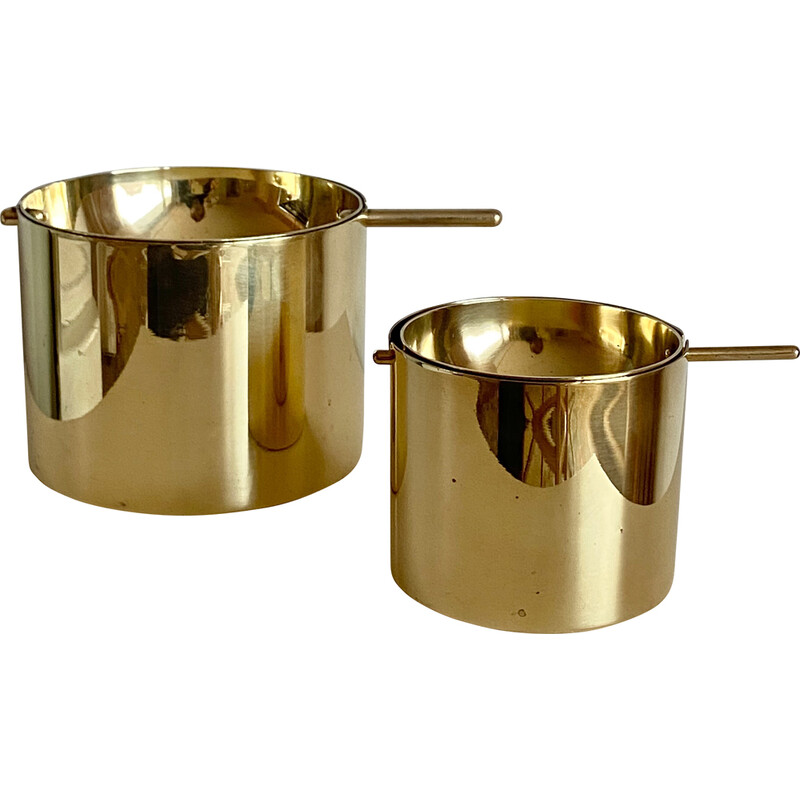 Vintage brass ashtray by Arne Jacobsen for Stelton, Denmark 1950s