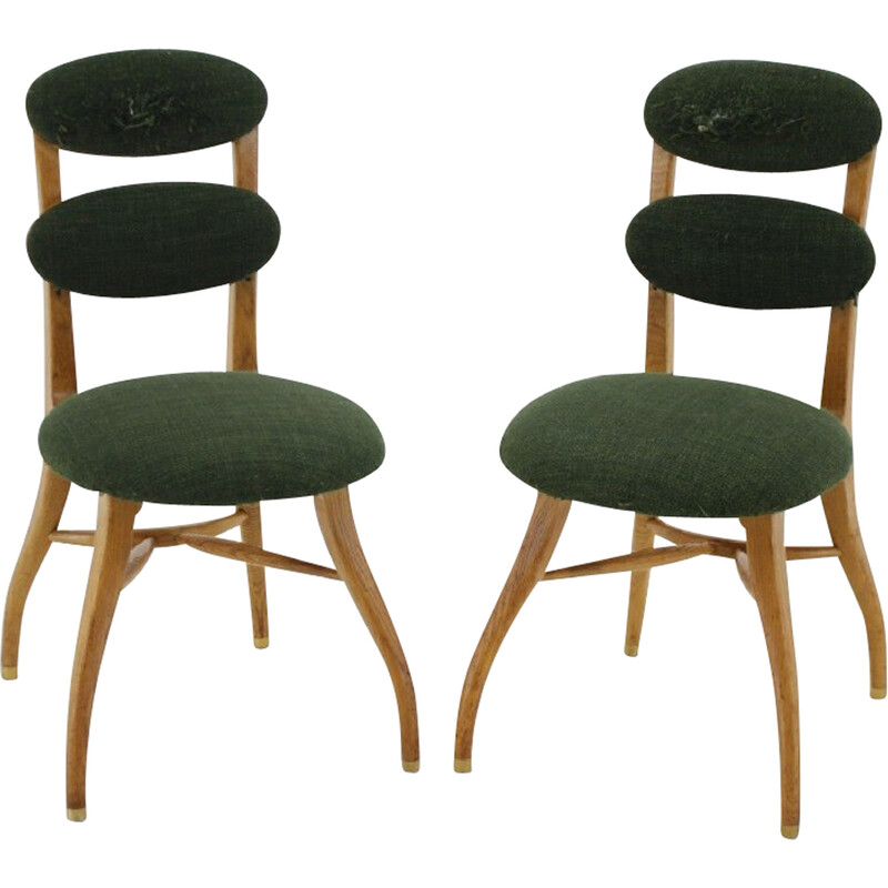 Pair of vintage Music chairs by Vilhelm Lauritzen, Denmark