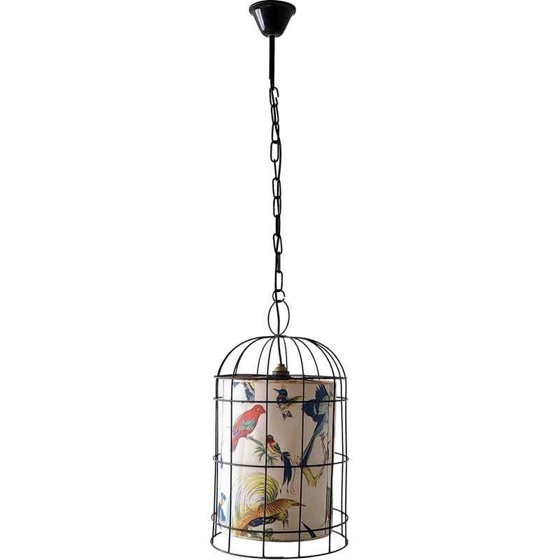 Suspension cage à oiseaux vintage,