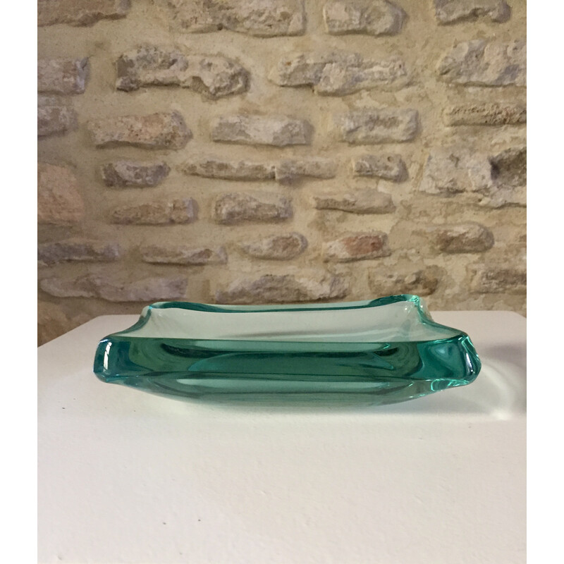 Bandeja de cristal vintage de Max Ingrand para Providro, Italia 1960