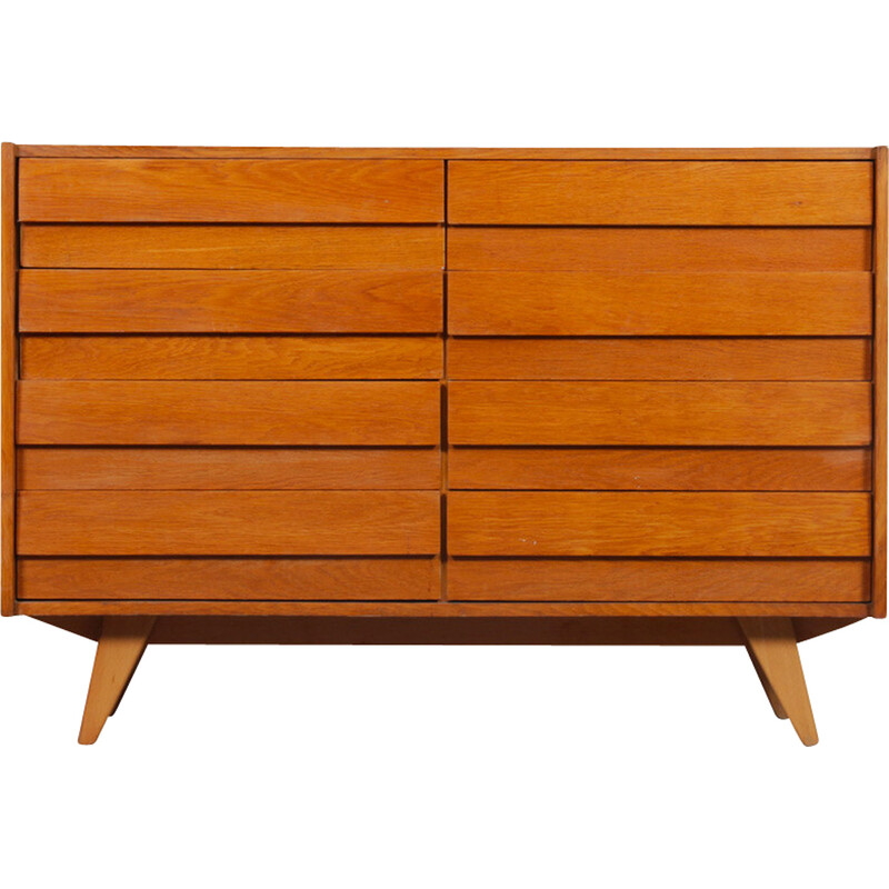 Vintage wooden chest of drawers model U-453 by Jiri Jiroutek for Interier Praha, 1960