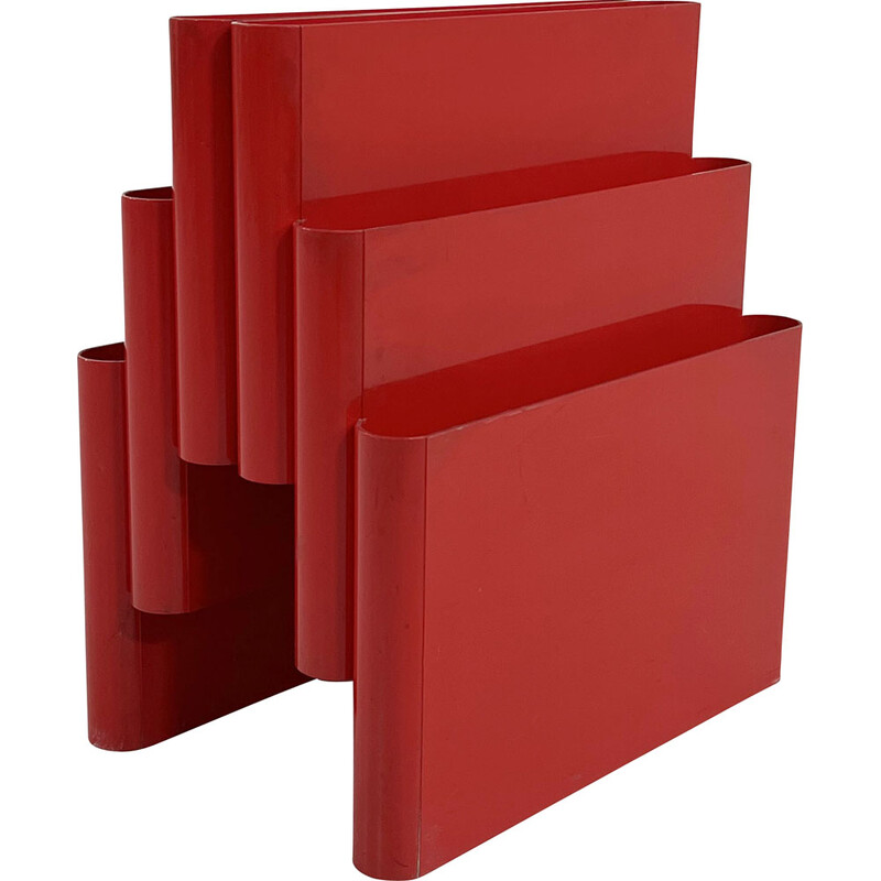Porte-revues rouge vintage de Giotto Stoppino pour Kartell, 1970