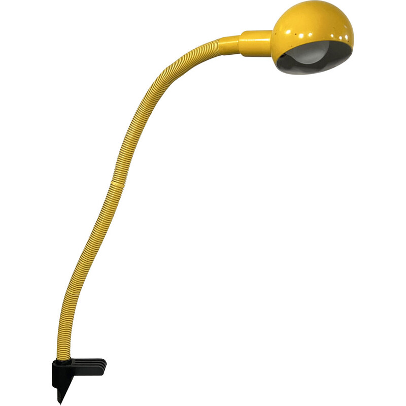 Vintage yellow Hebi desk lamp by Isao Hosoe for Valenti, 1970s