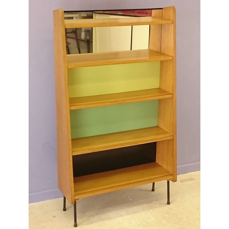 French bookcase with shelves - 1950s