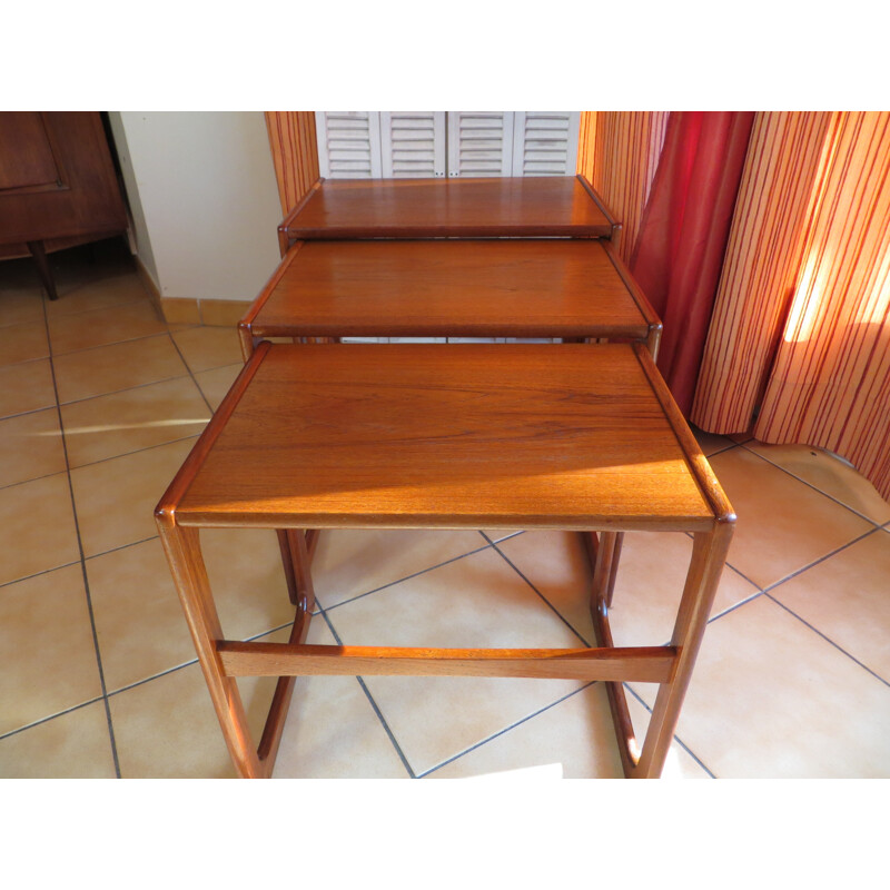 Teak danish nesting tables, BR Gelsted - 1960s