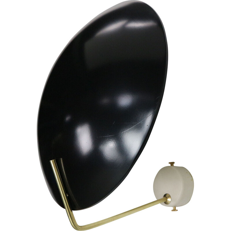 Vintage wall lamp model-232 in aluminum, brass and marble by Bruno Gatta for Stilnovo, Italy 1960s