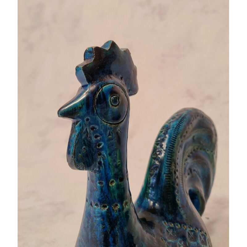 Gallo de cerámica vintage de Aldo Londi para Bitossi, 1960