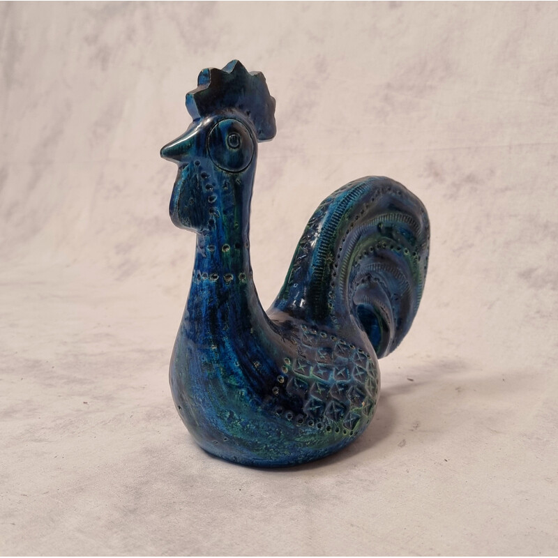 Gallo in ceramica vintage di Aldo Londi per Bitossi, 1960