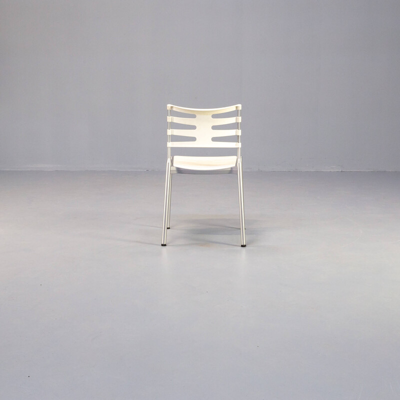 Set van 12 vintage "Ice"-stoelen in mat aluminium van Kasper Salto voor Fritz Hansen