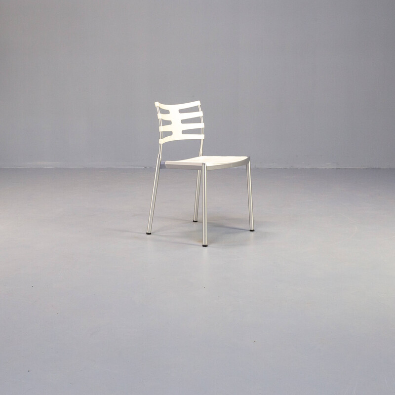 Set van 12 vintage "Ice"-stoelen in mat aluminium van Kasper Salto voor Fritz Hansen
