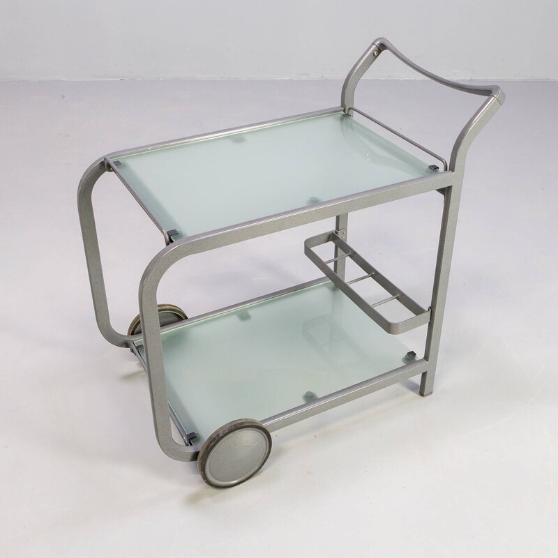Vintage trolley in metal and glass
