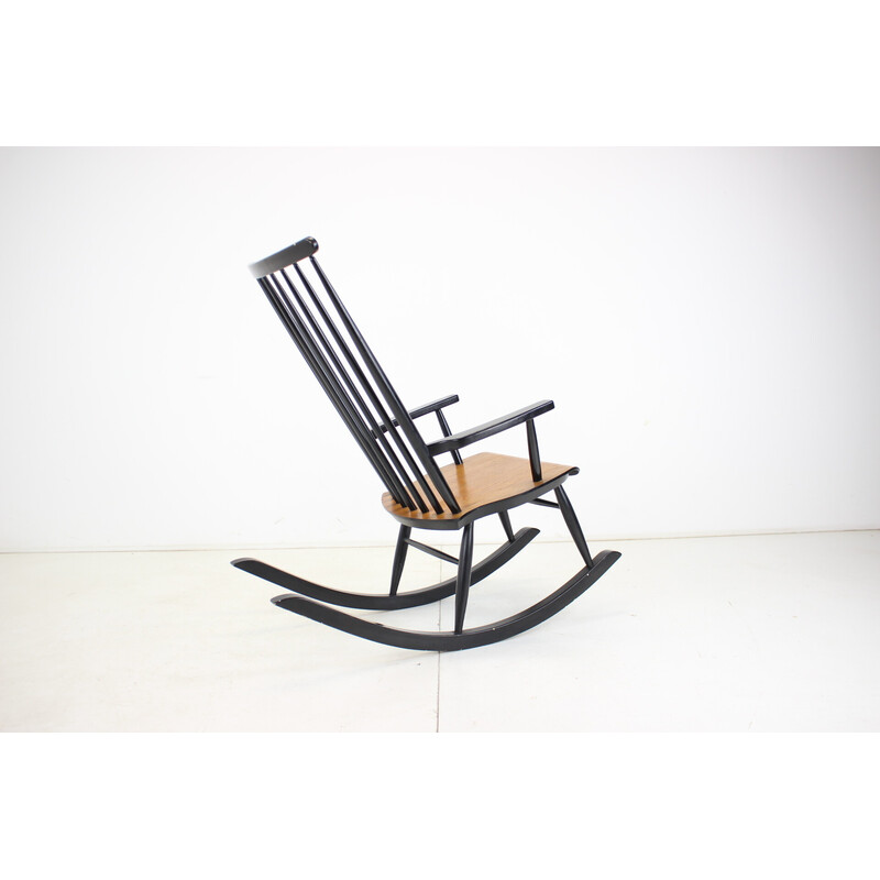 Chaise à bascule vintage par Varjosen Puunjalostus pour Uusikylä, Finlande 1960