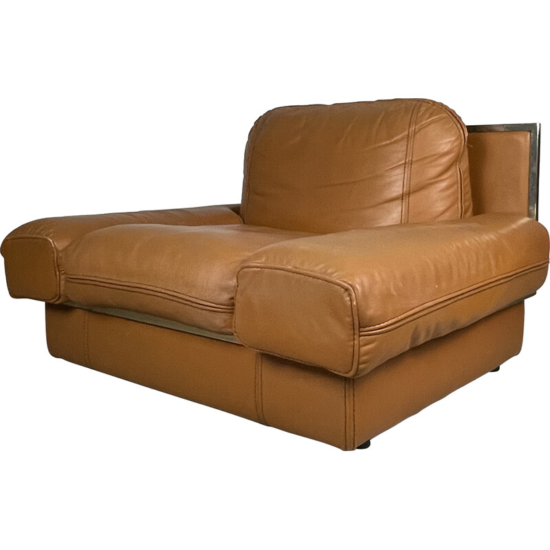 Vintage leather club chair for Steiner, 1970s