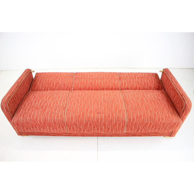 Vintage Art Deco sofa bed by Jindřich Halabala for Up Zavody, Czechoslovakia 1930s