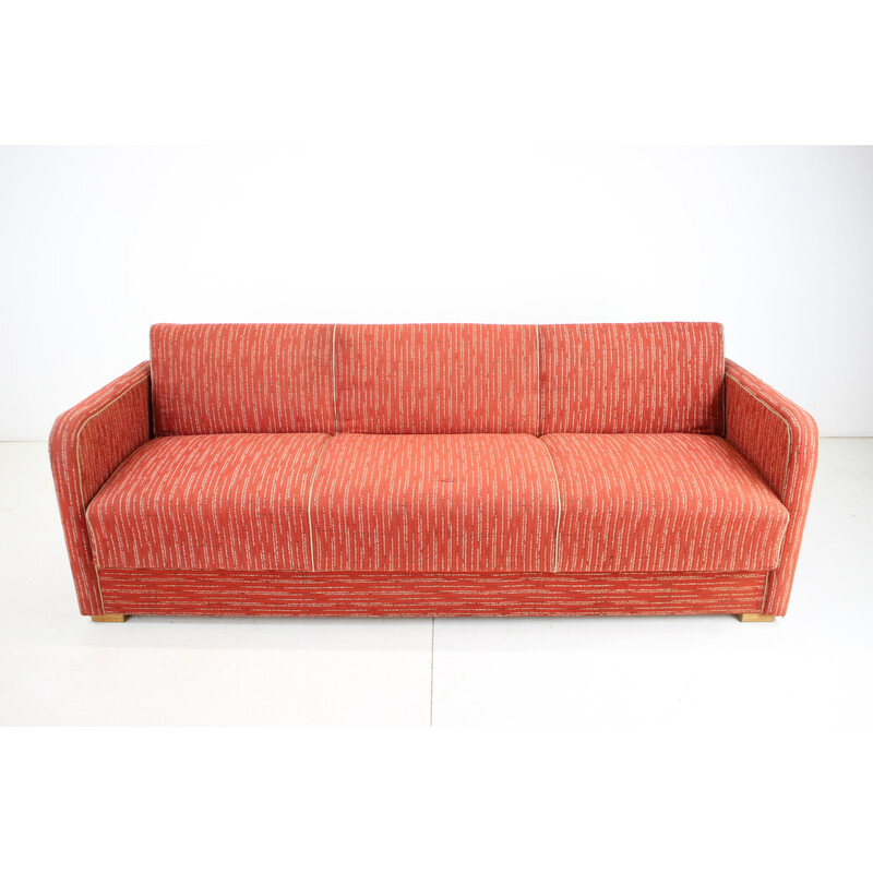 Vintage Art Deco Schlafsofa von Jindřich Halabala für Up Zavody, Tschechoslowakei 1930er Jahre