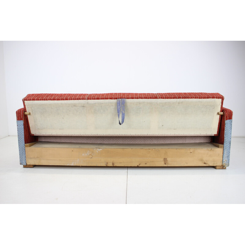 Vintage Art Deco sofa bed by Jindřich Halabala for Up Zavody, Czechoslovakia 1930s