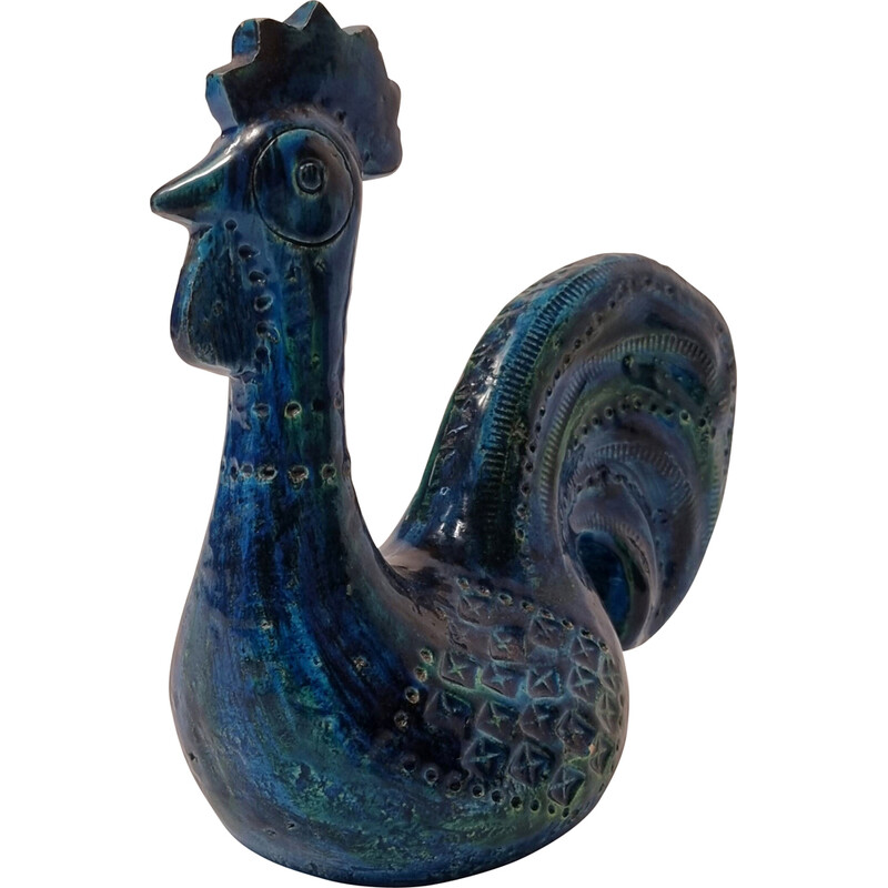 Vintage ceramic rooster by Aldo Londi for Bitossi, 1960s