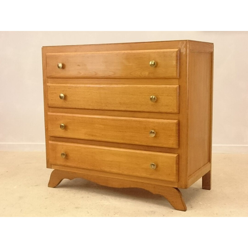 Vintage chest of drawers in light oakwood - 1950s