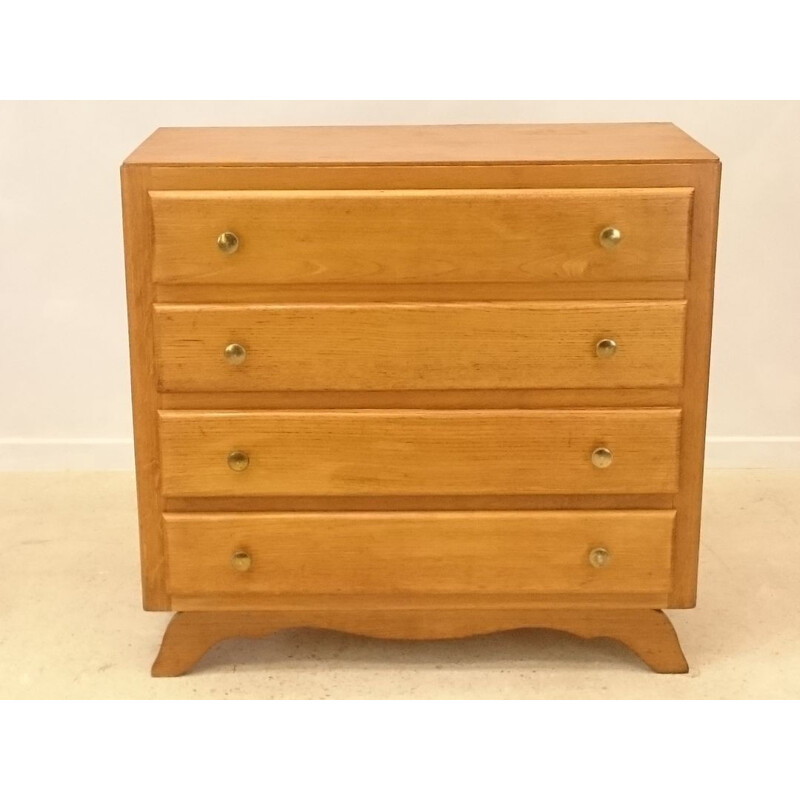 Vintage chest of drawers in light oakwood - 1950s