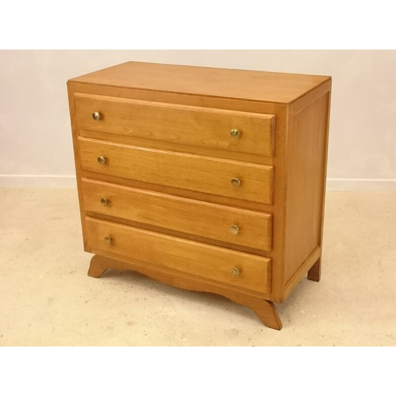 Vintage chest of drawers in light oakwood - 1950s