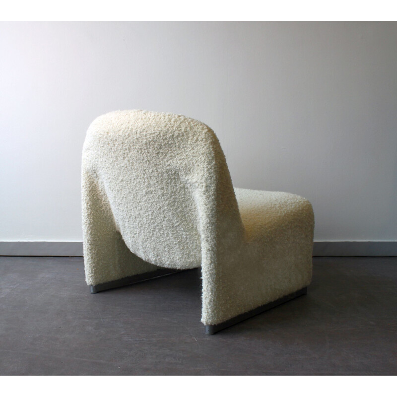 Vintage Alky armchair in steel and looped wool by Giancarlo Piretti for Anonyma Castelli, 1969s