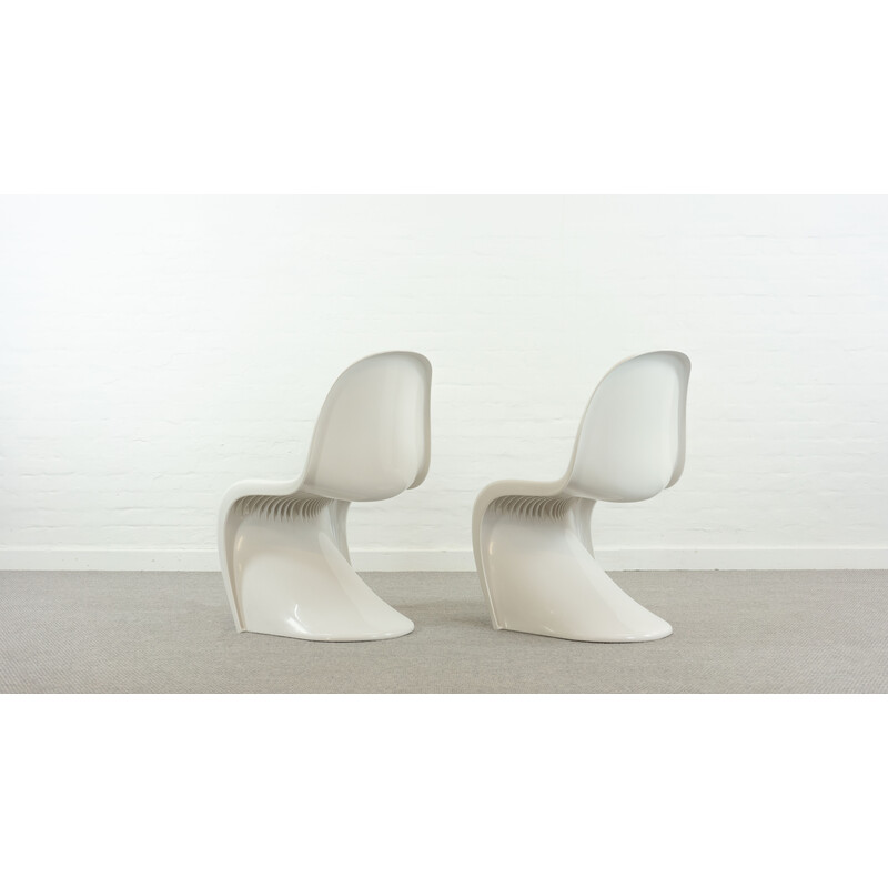 Pair of vintage Panton chairs by Verner Panton for Fehlbaum, 1976