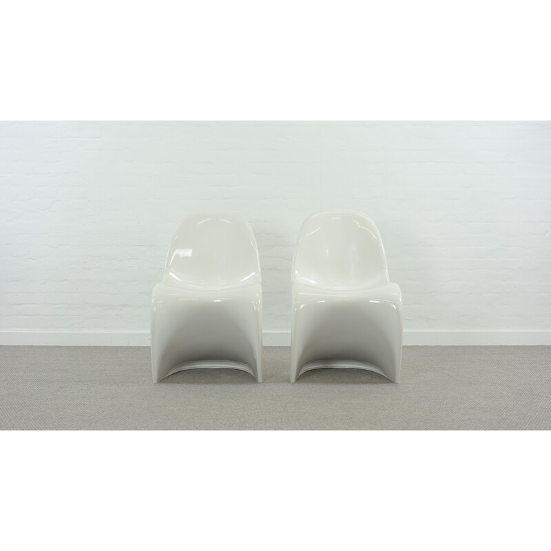Paar vintage Panton stoelen van Verner Panton voor Fehlbaum, 1976