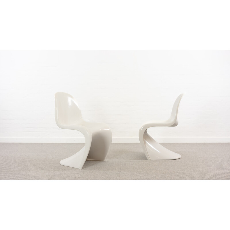 Pair of vintage Panton chairs by Verner Panton for Fehlbaum, 1976