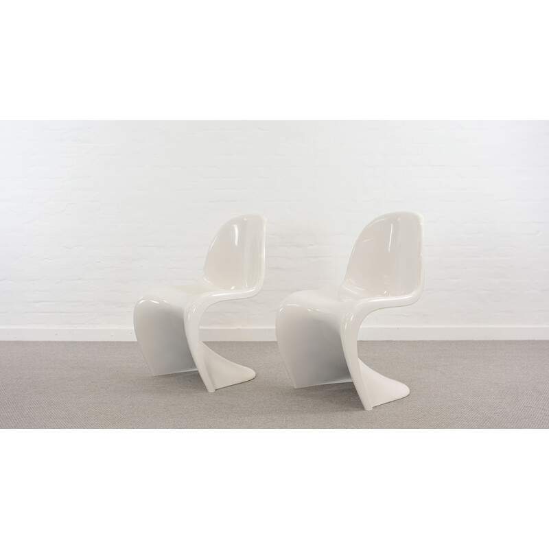 Paar alte Panton-Stühle von Verner Panton für Fehlbaum, 1976