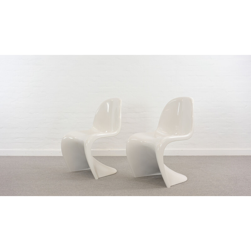 Pair of vintage Panton chairs by Verner Panton for Fehlbaum, 1976