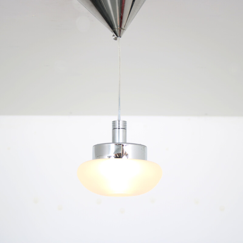 Set of vintage suspension lamps "Ony S" by Toso and Massari for Leucos, Italy around 2000